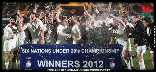 England U20s Championship Winners 2012